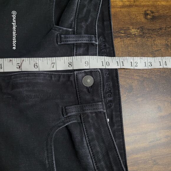 American Eagle Jeans 4 S Jegging Super Hi Rise 360 Next Level Stretch Black Wash - Picture 9 of 12